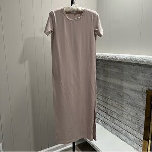 American Giant XS Blush T-Shirt Maxi Dress